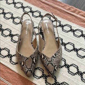 Madden girl Snake Print Slingback Flats